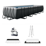 INTEX 26357MZ 20ft x 10ft x 52in Ultra XTR Deluxe Rectangular Above Ground Swimming Pool Set, Includes 1500 GPH Sand Filter Pump, SuperTough Puncture Resistant, Rust Resistant, Easy to Assemble