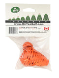 BirTee Golf Tees - PRO Speed Plus with Flexibility & Durability - 8 Pack. Indoor Golf Tees/Golf Simulator Tees/Winter Plastic Golf Tees (Orange)