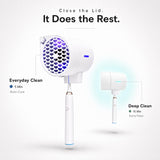 RILIZER UV Toothbrush Sanitizer Holder with Fan Drying, Wall Mounted UV Light Toothbrush Sterilizer, USB Rechargeable, Universal Fit for Electric & Manual Toothbrushes