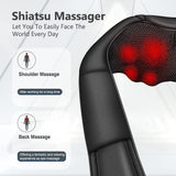 Neck Massager with Heat, Shiatsu Massager for Neck, Back, Shoulder, Foot and Leg, Deep Tissue 3D iKristin