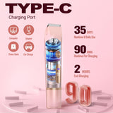 Bikini Trimmer for Women Electric Razors for Women Women's Electric Razor 2 in 1 Shaver Pubic Hair Trimmer Ipx7 Waterproof Wet Dry Use Bikini Shaver for Ladies Pubic, Legs, Face, Underarms (Pink)