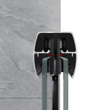 GDGZQD Semi-Frameless Sliding Shower Door W: 60 x H:72 Inches, Bathroom Sliding Door Easy to Install, 1/4 "Clear Glass, Black Hardware Double Sliding Glass Shower Room