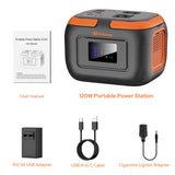 Portable Power Station 120W, Power Bank with AC Outlet, Portable Generator 97.6Wh External Battery Power Pack with USB C Input for Camping Home Van Life Adventure Backup