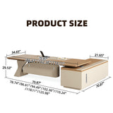 X-Comfot Executive Desk with Geometric Thickened Table Legs (118.11IN)