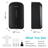 AIKE 33.8oz Automatic Wall Mount Liquid Soap Dispenser with Commercial ABS Construction, Model AK1226S(Black)