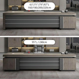 Domesto L-Shape Modern Executive Desk, L-Shape Office Executive Desk, Wood Computer Desk with Drawers and Storage, Home Office Desks, Without Chair (Left, 95" L x 63" W x 30" H)
