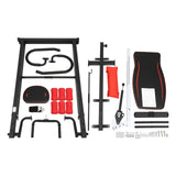 Inversion Table, 330.7lbs Capacity Heavy Duty Inversion Table Heavy Duty Strength Training Inversion Equipment w/Headrest & Adjustable Protective Belt for Back Pain Muscle Tension (Black + Red)