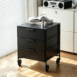 3-Drawer Rolling Storage Cart, File Cabinet with Wheels