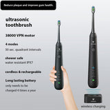 2-1 Oral Clean Kit- Water Dental flosser & Electric Toothbrush Combo- Brushing & Flossing- for Teeth Cleaning and Gum Health (Black)