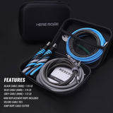 Hererope Weighted Jump Rope for Men & Women, 1/6lb, 1/4lb, 1/2lb Interchangeable Weighted Jump Rope Set with Precision Ball-Bearing, Anti-Slip Leather Grip - Jump Ropes for Fitness, Speed Training, Endurance Building & Total Body Workout