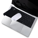 4 in 1 Ultra Thin 3M Vinyl Full Size Laptop Skin Palm Rest Sticker for MacBook Pro 14 Inch 14.2" M2 M3 M4 M5 (Model: A2442/A2779/A2918/A2992/A3112/A3401/A3185/A3434/A3426/A3427) - Silver