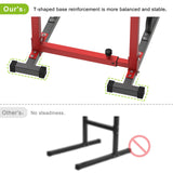 SELEWARE Heavy Duty Dip Bar, Adjustable Width & Height Dip Station Home Gym Fitness Equipment, 800lbs Capacity, Multifunctional Strength Training Dip Stand with Push Up Bar for Tricep Dips, L-Sits