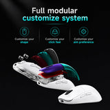 PWNAGE Ultra Custom Wireless RGB Gaming Mouse - Esports Pro Gamer Flawless Professional PAW3950 Optical Sensor 36,000 DPI -100% PTFE Skates (Symm 3 White 300mAh)