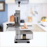 Pattosaey 650W Electric Meat Bandsaw Commercial Countertop Bone Saw Machine with Adjustable Blade, 0.78-4.33 Inch Cutting Thickness, Frozen Meat Cutter for Rib Beef Pork