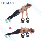 Yes4All 20lb Kettlebell Set of 2 Cast Iron for Dumbbell Weights Exercises, Gym, Fitness, Full Body Workout Equipment Push up, Grip and Strength Training