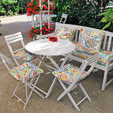 DYTXIII Set of 4 Outdoor Chair Cushions with Ties,Water Repellent Patio Chair