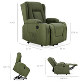 Best Choice Products PU Leather Electric Power Lift Chair, Recliner Massage Chair, Adjustable Furniture for Back, Legs w/ 3 Positions, USB Port, Heat, Cupholders, Easy-to-Reach Side Button - Olive