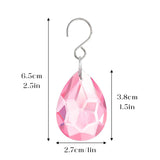 H&D HYALINE & DORA 10pcs Bauhinia Crystal Suncatcher Prisms Chandelier Beads Replacement 38mm Hanging Crystals Ornament Pendant for Window Wedding Party Decor,Pink