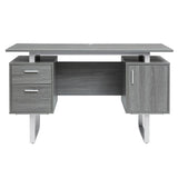 Techni Mobili Office Desk with Storage Drawers and Cabinet 51.25” W - Modern Office Desk with Large Floating Desktop Surface
