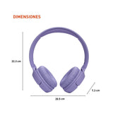 Wireless On-Ear Headphones, Up to 57H Battery Life and Speed Charge, Lightweight, Comfortable (Purple) JBL