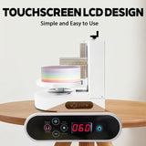 Cake Icing Machine 200W Automatic Cake Frosting Machine with LCD Display, Professional Cake Decorating Machine Cake Turntable for 4-12 Inch Cakes, for Cake Dessert Food Shops 60-320rpm (White)
