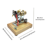 MechPuConToy Engine Model Kit That Works, Mini Single-Cylinder Four-Stroke Engine Model for Motorcycles, Physics Science Experiment for Adult