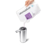 simplehuman 9 oz. Touch-Free Rechargeable Sensor Liquid Soap Pump Dispenser, Brushed Stainless Steel