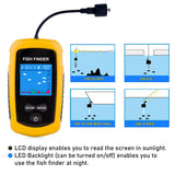 Portable Wired Fish Finder Ice Kayak Fishing Gear Depth Finder with LCD Display Sonar Transducer