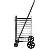 VEVOR Shopping Cart, Folding Grocery Utility Cart with Swivel Wheels, 90 LBS Large Load Capacity, Heavy Duty Rolling Laundry Basket Butler, Black