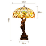 Tiffany Table Lamp Tiffany Style Large Table Lamp Baroque Multicolor Stained Glass Shade Desk Lamp