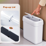 2 Pack Bathroom Trash Can with Pop-Up Lid,