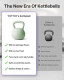 YOTTOY Soft Kettlebell,Kettlebell Anti-Slip Grip Weight for Home Workouts, Kettlebells Set Strength and Safety Guaranteed (15LB-Green)