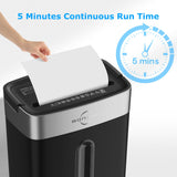 Shredder for Home Office, 8-Sheet Crosscut Credit Card Shredder, Small Paper Shredder for Home Use with 4 Gallons Wastebasket, High Security Level P-4, ETL Certification (S3101) BONSEN