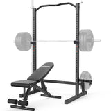 DONOW Olympic Weight Bench with Squat Rack Adjustable Workout Bench with Rack for Bench Press Sthrength Training (Red)