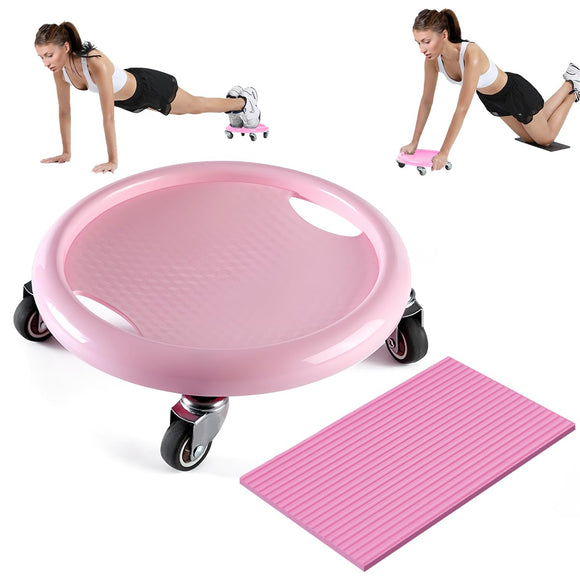 Ab Roller Wheel, Women's Multifunctional Abdominal Wheel Board with Mat, 360° Rotating, for Full Body Fat Burning Tummy Weight Control Gym or at home workout equipment Eosraffa