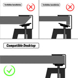 Under Desk Keyboard Tray, Slide-Out Keyboard Drawer with C-Clamp 25.6"x11.8"
