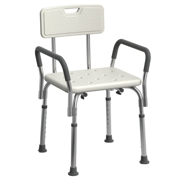 Shower Seat with Adjustable Height | Shower Chair for Inside Shower with 350 lb Capacity Medline