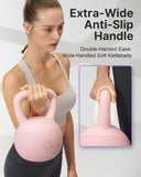 YOTTOY Soft Kettlebell,Kettlebell Anti-Slip Grip Weight for Home Workouts, Kettlebells Set Strength and Safety Guaranteed (15LB-Pink)