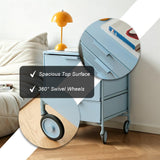 3-Drawer Rolling Storage Cart, File Cabinet with Wheels, Utility Cart