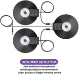 3.5mm TRRS 4 Pole 360° Omni-Directional Conference Recording Microphone with Daisy Chain Option for Meetings Using iPhone ECS