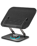 Viozon Book Stand for Reading,Book Holder, Height&Angle Adjustable, 360° Rotating Base, Foldable and Portable, Lightweight for Office, Kitchen, School Textbook, Recipe, Magazine,Kindle,Table B