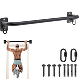 SELEWARE Fully Welded Pull Up Bar Wall Mount Heavy Duty Chin-up Bar w/Resistance Band Hooks for Doorway, Support Beam or Joist Mount Thick Metal Sturdy Construction Support 500 lbs SELEWARE