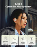 Cleer ARC 3 Open Ear Headphones - Dolby Audio, Snapdragon Sound True Wireless Earbuds, 50Hr Battery, Green Cleer