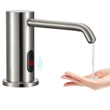 Automatic Soap Dispenser Touchless for Kitchen Bathroom Sink Built in Electric Soap Dispenser Infrared Sensors Liquid Commercial Dispenser with Bottle and Pump 33.81oz/1000ml (Brushed Nickel)