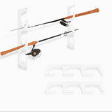 TRAPSKI Made in The USA Fishing Rod/Pole Holder Rack Organizers | Wall or Boat Mounting Fishing Rod Rack | Marine Grade HDPE Plastic | Pole Holder for up to 6 Rods | Stackable - 2 Pack