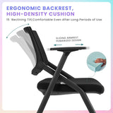 10 Pack Stackable Conference Room Chairs with Wheels and Paddle, Ergonomic Mesh Back and Arms for Meeting