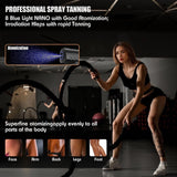 Rechargeable Spray Tan Machine Portable Travel Spray Tan Gun Self Tanners Professional Mobile Spray Tan Airbrush Machine For Home Salon DIY Beach Self Tans and Travelling (Black)