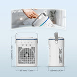 Portable Air Conditioner,Cooling Fan with 3 Speeds &3 Modes,2-8H Timer,1000ml Water Tank, Remote Control,4 in 1 Humidifier, Air Conditioner,Fan,Night Light,Evaporative Air Cooler for Home,Office