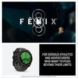 Garmin fēnix® 8, Sapphire, 47mm, DLC Titanium, Black/Pebble Gray