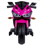 Electric Ride-On Motorcycle for Kids with 12V Motor, Training Wheels, Manual Throttle, Light Up Wheels, Music Player & Headlights - Ages 3-6 (Pink + Plastic + 50-99 pounds)